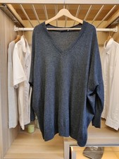 MINT VELVET XLARGE CHARCOAL JUMPER SWEATER KNIT V NECK OVERSIZED CASUAL WOMEN XL