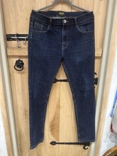 Bike Shed Motorcycle Club Jeans Men's 34 L Tappered Fit Blue Denim