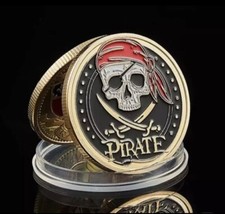 Blackbeard Pirate Double Sided Gold Plated Commemorative Coin - Treasure