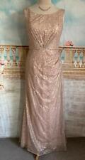 Dress 14 Peach Cream Sequin Ballgown Mermaid Fishtail Prom Evening Gatsby Maxi