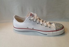 Rhinestone Converse Crystal Custom Wedding Shoes Trainers Bridal Prom Birthday
