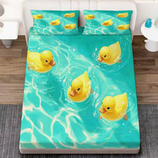 12.Cartoon Rubber Duck Fitted