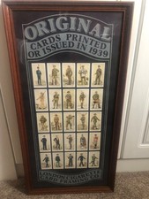 Original 1939 Cigarette cards of Military.John Players Framed picture