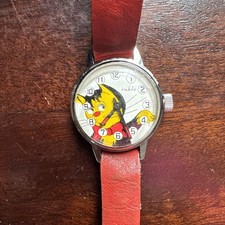 Ruhla Cat Moving Eyes Hand-Winding Mechanical Children Watch 29mm