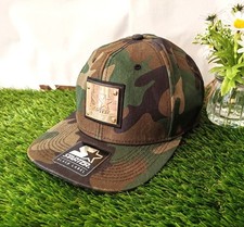 Starter Black Label Camo  Baseball Cap Hat - Metal Logo - lVGC