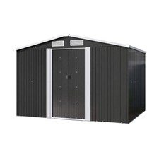 6x 8ft Shed Galvanized Metal Storage Garden Shed Tools Bicycle Store Farm House
