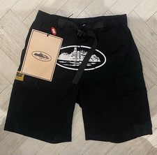 Corteiz Alcatraz Cargo Shorts ‘Black’ Size Men’s Medium ✅