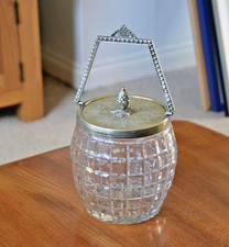 Vintage Cut Glass EPNS Biscuit