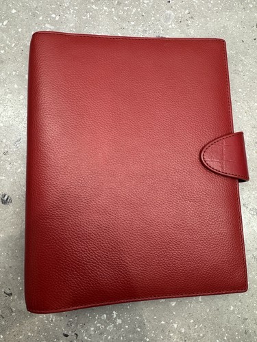 Filofax red leather paper - leather, a5