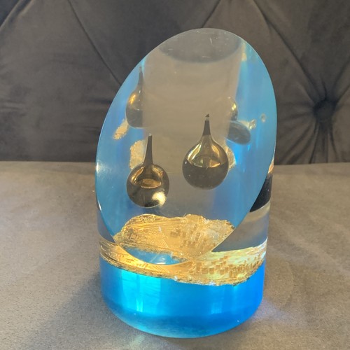 Vintage lucite paperweight - lucite,