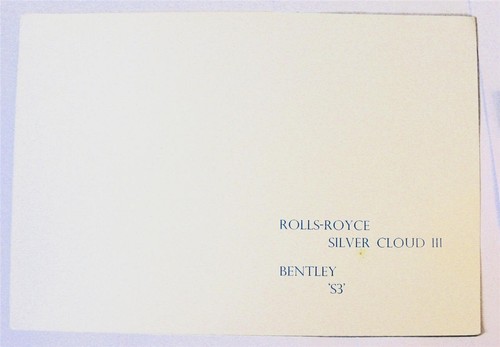 Rolls royce bentley s3 - rolls,