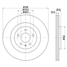 Mintex Vented Brake Disc fits