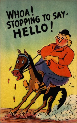 Big woman riding habit - big,