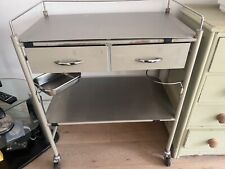 vintage medical trolley / drinks trolley 1980’s with champagne bucket holder