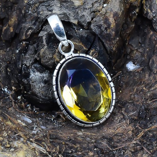 Faceted ametrine gemstone - faceted,