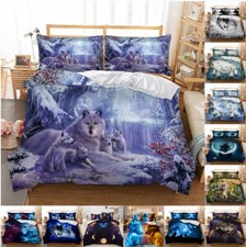 3D Wolf Animals Quilt Duvet