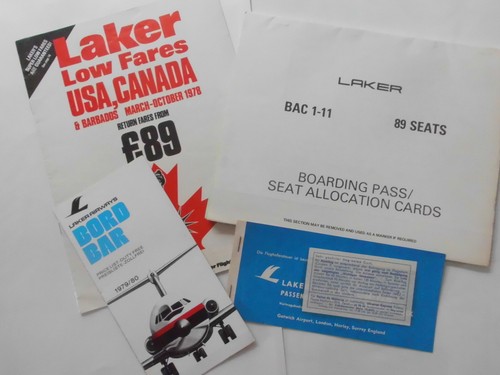 Laker airways passenger ticket - laker,