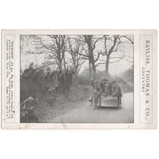 BAYLISS THOMAS & CO Excelsior Motorbike and Sidecar Advertising Postcard Unused