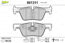 Brake pads Rear Axle 601311 VALEO for BMW 1 Sports Hatch 3 4 Coupe 3 Touring