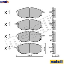 BRAKE PAD SET DISC BRAKE 22-0763-0 FOR SUBARU TRIBECA/SUV B4/VI/LEGACY LEVORG