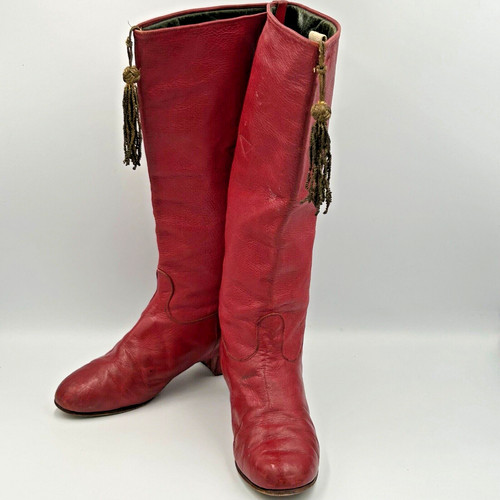 Vintage red all leather pull - all,
