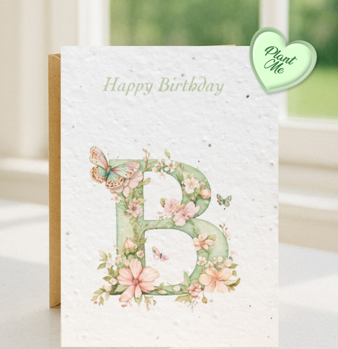 Plantable initial birthday - plantable,
