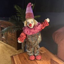 Vintage Porcelain Clown Doll