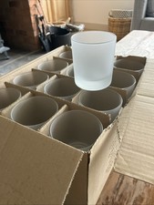 24 Frosted Glass Candle Jars