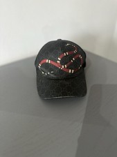 GUCCI SNAKE CAP – BLACK MONOGRAM – ONE SIZE