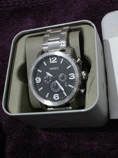 BNIB UNWORN FOSSIL NATE Stainless steel CHRONOGRAPH MENS WATCH 