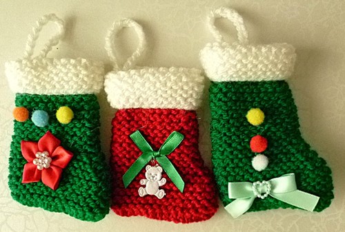 Hand knitted christmas tree