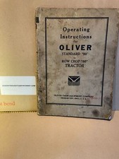 VINTAGE Oliver Operating Instructions For Standard 80 / Row Crop 80 Tractor 1945