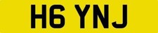 NJ INITIALS NUMBER PLATE HEY