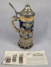 Vintage Musical German Beer Stein With Lid ~ Wind Up Working Mechanism~Ht 23.2cm