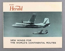 HANDLEY PAGE DART HERALD MANUFACTURERS BROCHURE ITAVIA GLOBE AIR SWITZERLAND