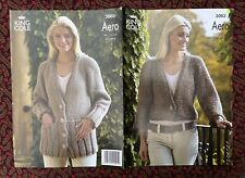 Pre-owned Knitting Pattern - King Cole 3003 - Ladies Cardigans - 34-44” - Aero