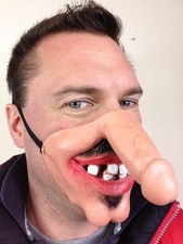 Half Face Mask Funny Dick Nose Willy Face Dicky Big Teeth Fancy Stag Hen Party