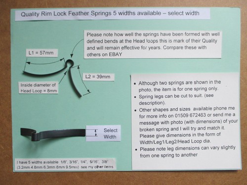 Rim lock spring repair - rim, to