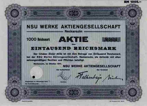 Nsu werke neckarsulm - neckarsulm, 1941