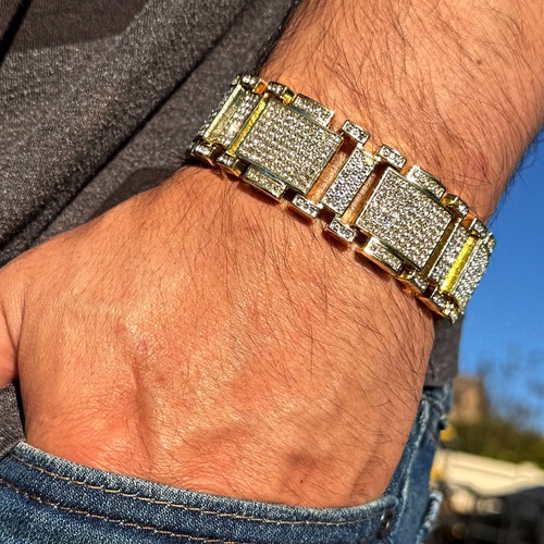 Men 14k gold plated bracelet - 14k,