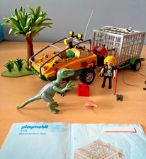 Playmobil Set 4175 Adventure Amphibian Vehicle with Deinonychus - Dinosaur