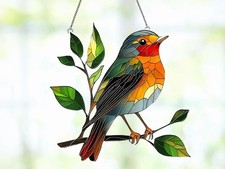Perched Robin Sun Catcher