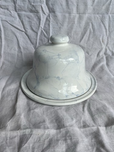 White and blue bubble glaze - and,