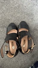 Primark Black Croc Block Heel