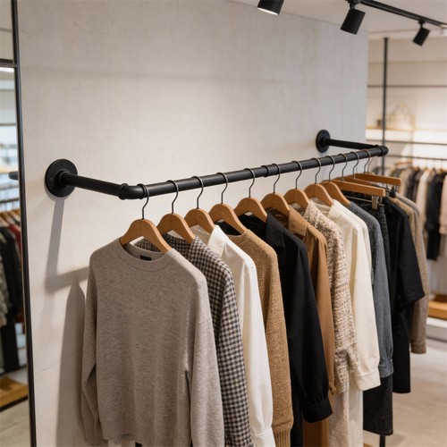 Wall mounted clothes rail - mounted,
