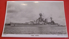 Old Royal Navy RPPC HMS HOOD