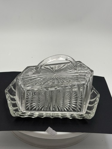Vintage heavy pressed glass - pressed,