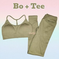 Bo + Tee Ribbed Sports Bra and