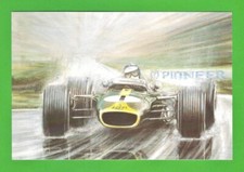 MA Arts F1 Postcard - APC15. Jim Clark in Lotus 49: 1966 - Artist: Alan Preece