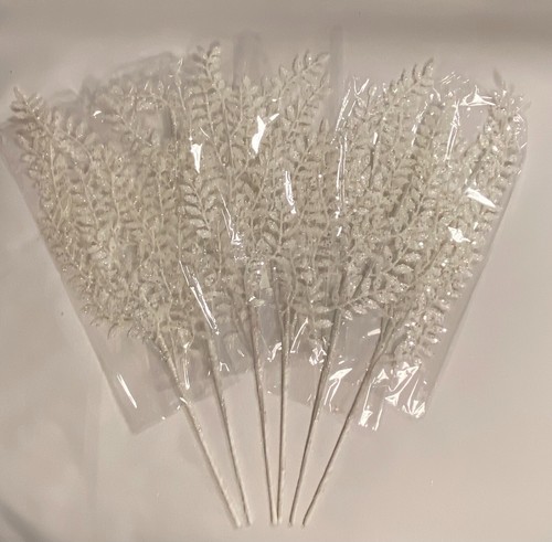 Set glittered leaf picks - set,
